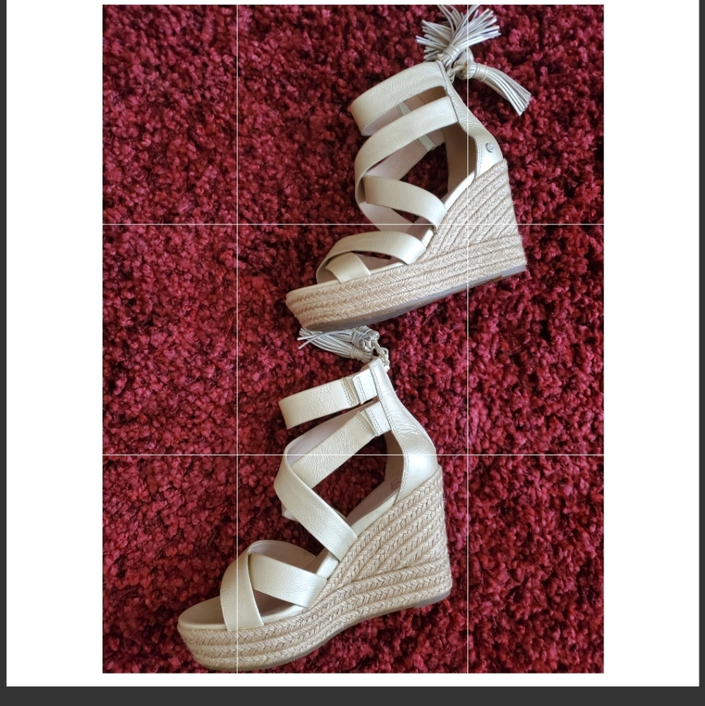 Gold Ugg sandals